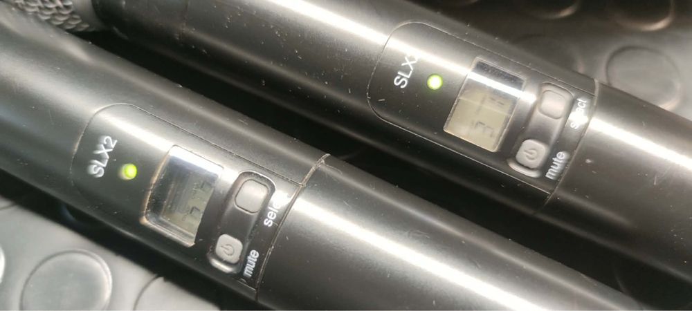 Микрофони- професионален сет 2х Shure SLX4/SLX2 SM58 (R5) в Кейс Proel