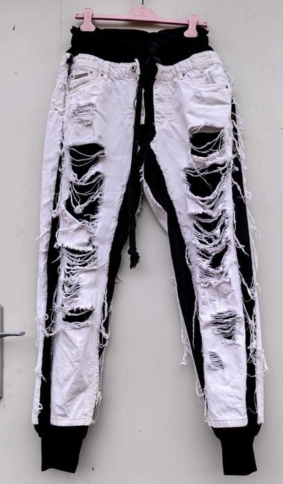 Djofra уникални дамски накъсани дънки бойфренд Универсален размер