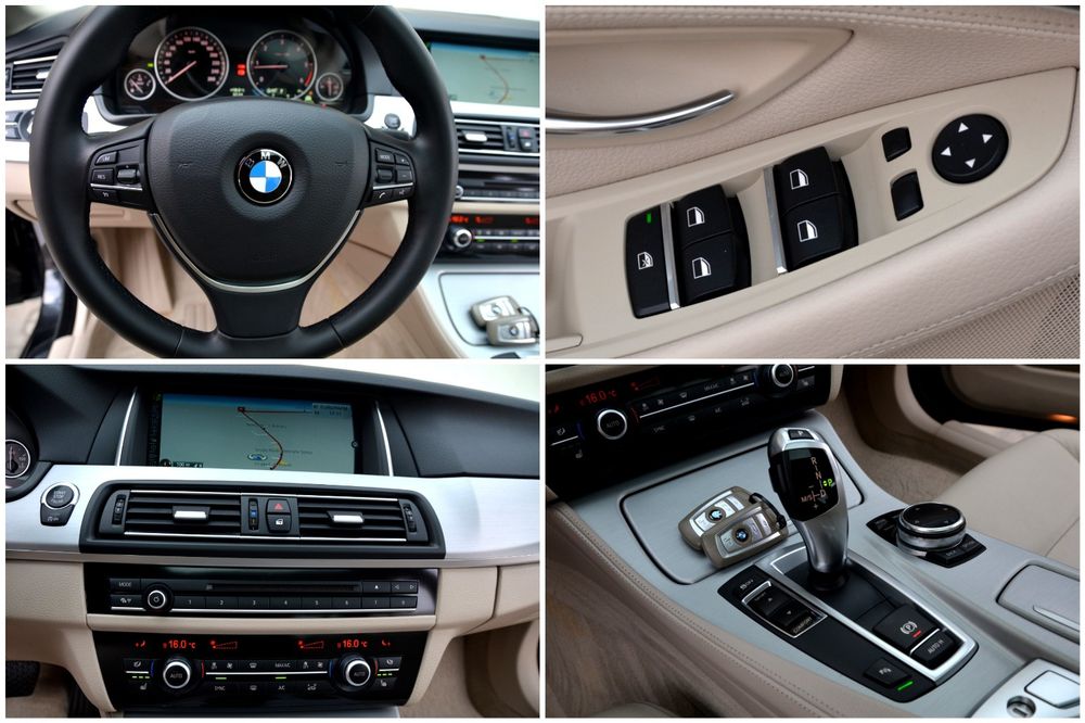 BMW seria 5 F10 modern line 520d Facelift 184cp Euro6 navigație distribuție nou capac nou suporți motor noi Moduri automata
