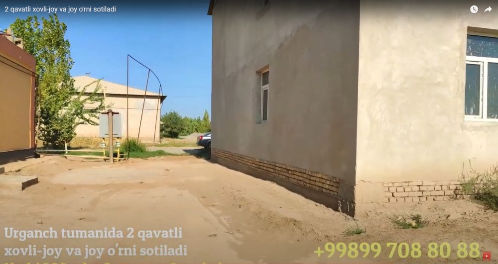 Урганч тумани Коромонда 1024 кв.метрда 2 каватли уй, фундамент ва ер.