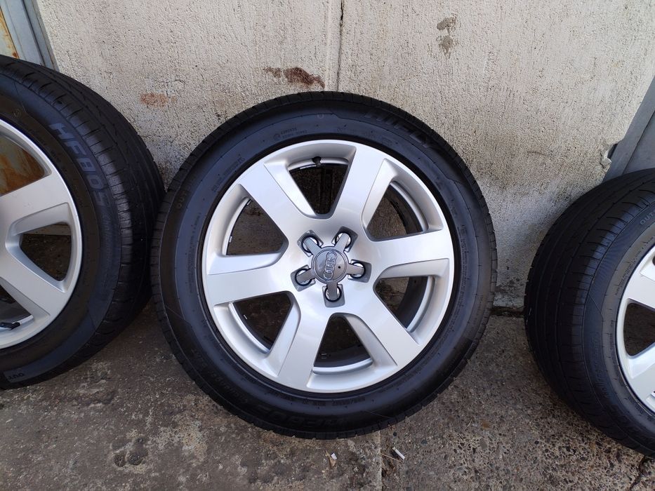 Jante Aluminiu Audi A6 C7 5x112 R17 +Anvelope Noi de Vară 225 55 R17