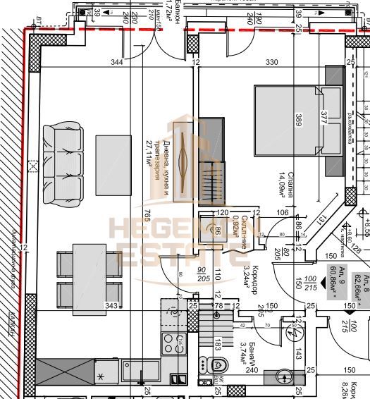 Продава се Двустаен апартамент в Варна, Гранд Мол Варна - 72 кв.м за 1241 €/кв.м - Снимка #2