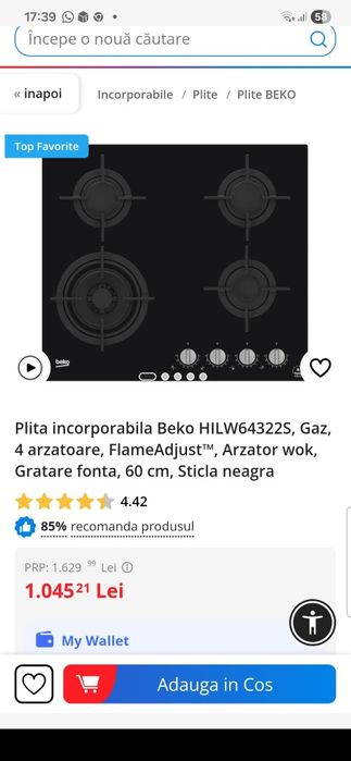 Vând plita electrica BEKO