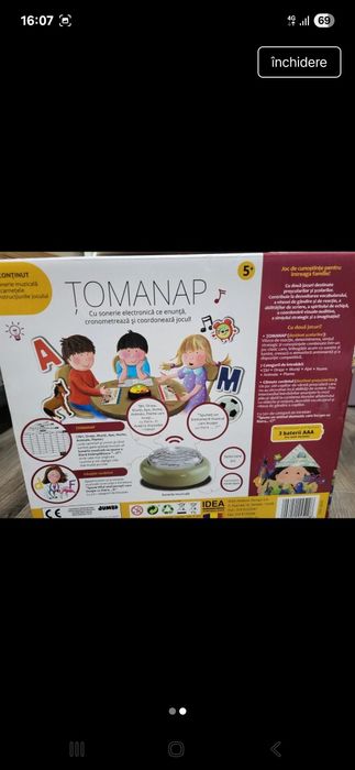 Joc Tomanap - desfacut, nefolosit