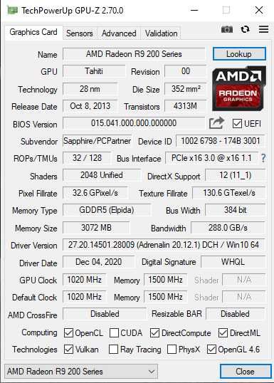 Видео карта Sapphire Radeon R9 280X Dual-X OC Edition