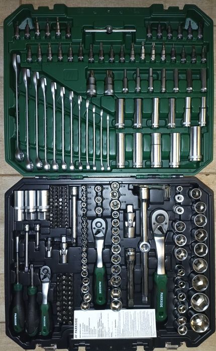 Parkside set 216 piese trusa scule chei tubulare inelare clichet combi