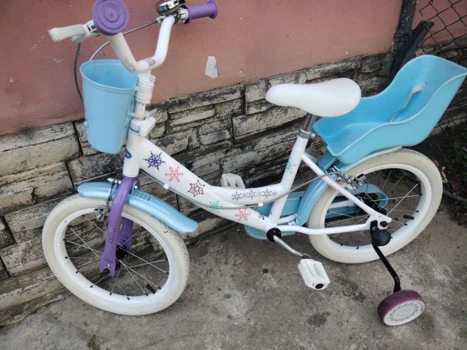 Bicicleta fetițe cu Ana și Elsa