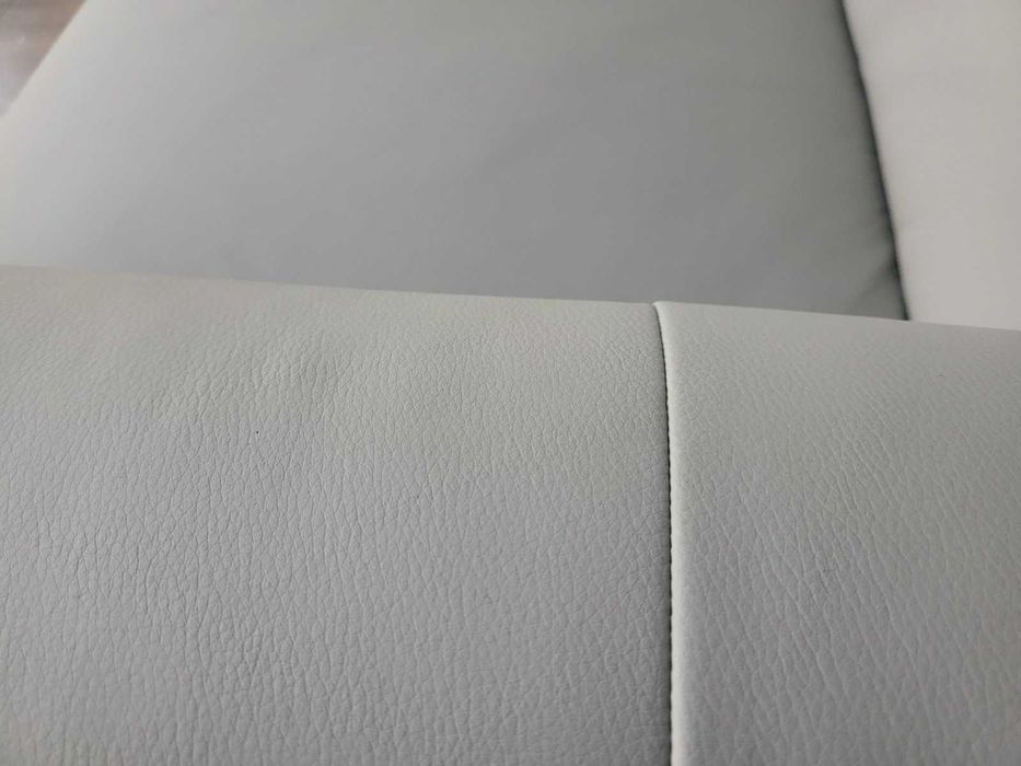 Италиански сив кожен комплект дивани тройка и двойка с ел. релакс