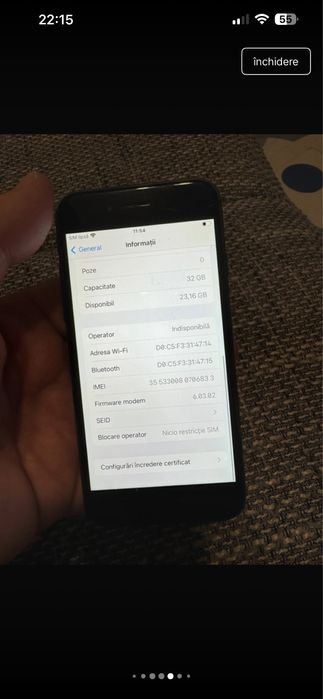 iPhone 7 black 32  gb grad uzura B