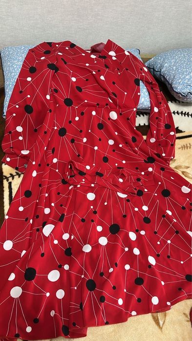 Летнее платье с поясом.