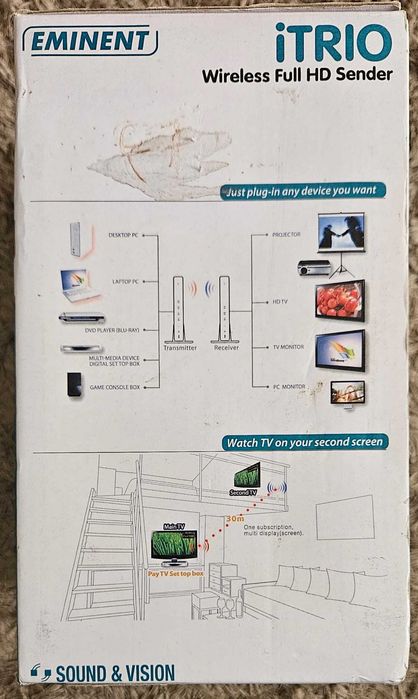 Eminent iTRIO EM7100 Transmitator/Receptor Wireless Full HD