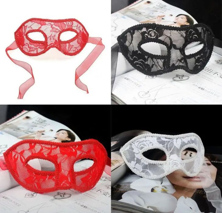 Карнавальные маски в черном,белом и красном цвете