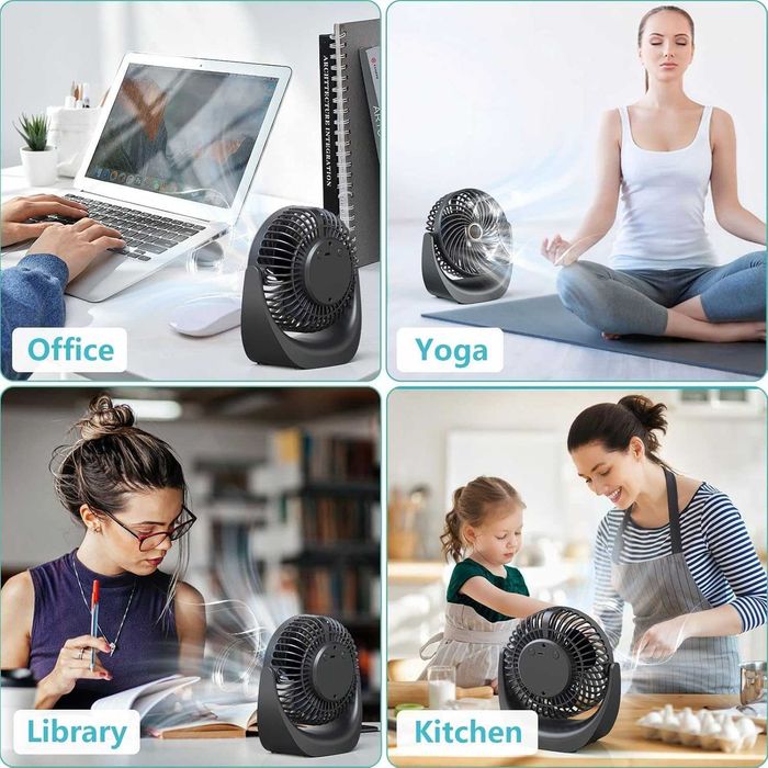 SHAVINGFUN Настолен вентилатор, 5 нива , въртящ се на 360 гр.