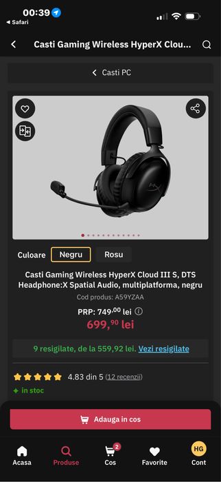 Casti hyper x cloud 3 wierless