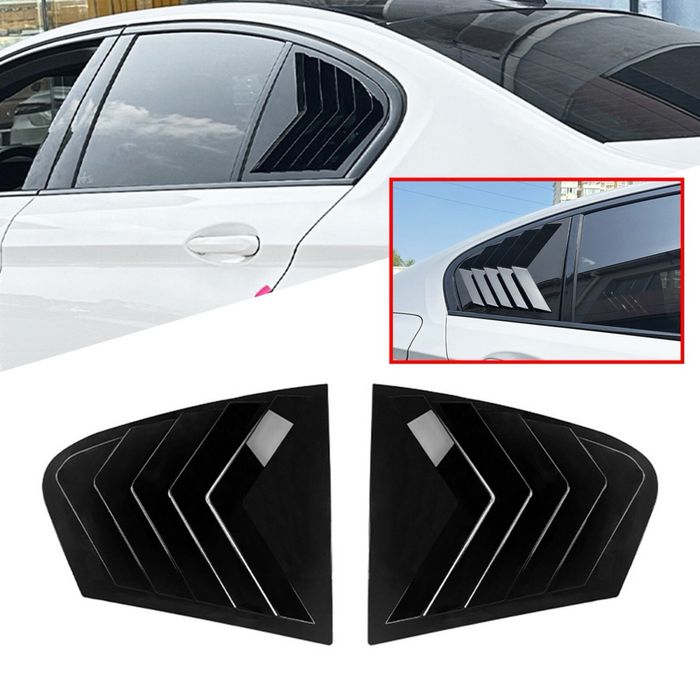 Тунинг Добавка Задни странични стъкла BMW G30 F90 черен гланц М Визия