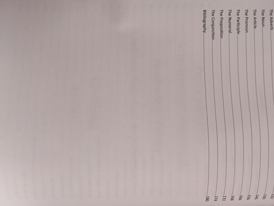 Gramatica limbii engleze, sinteze