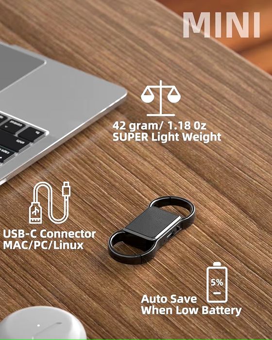 Mini Reportofon/recorder 64gb cu inregistrare HD