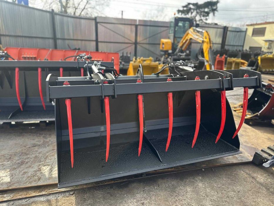 Cupa crocodil gunoi materiale reciclabile Bobcat, tractor, incarcator