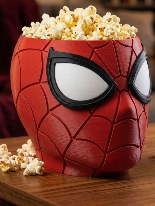 3D Принтирана Кофа за Пуканки Спайдърмен (Spider-Man)