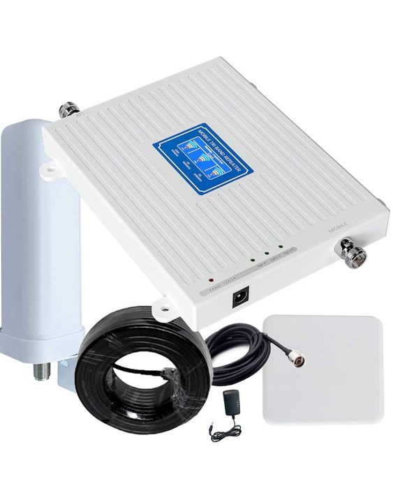 Усилвател за GSM сигнал, трибандов, 900/1800/2100MHz нов комплект