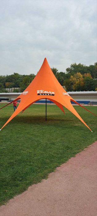 Палатка шатер с логотпом (logotip bilan soyabon)