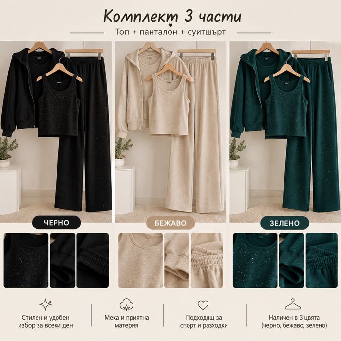 Дамски комплект от три части