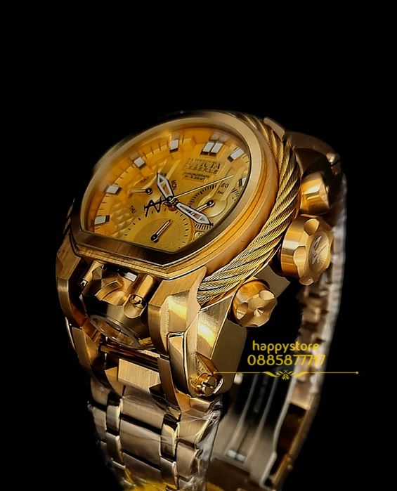 часовник INVICTA Magnum Gold 52 mm, Инвикта нов