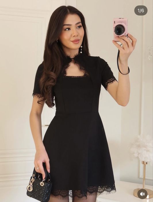 Платье черное короткое