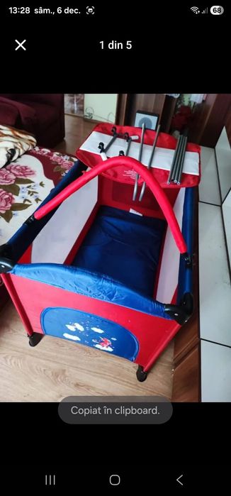 Vând pătuț de copii nou preț 230 lei