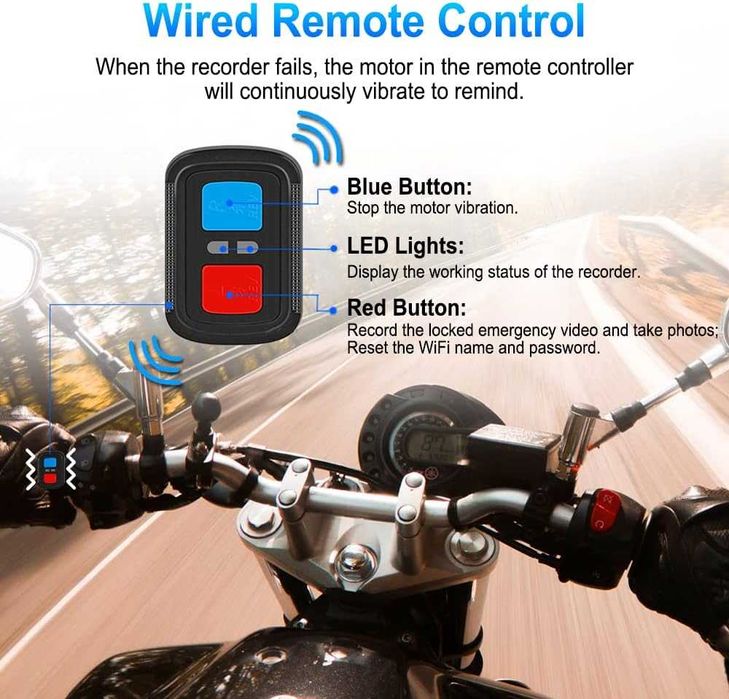 VSYSTO WiFi мотоциклетна камера за видеорегистратор