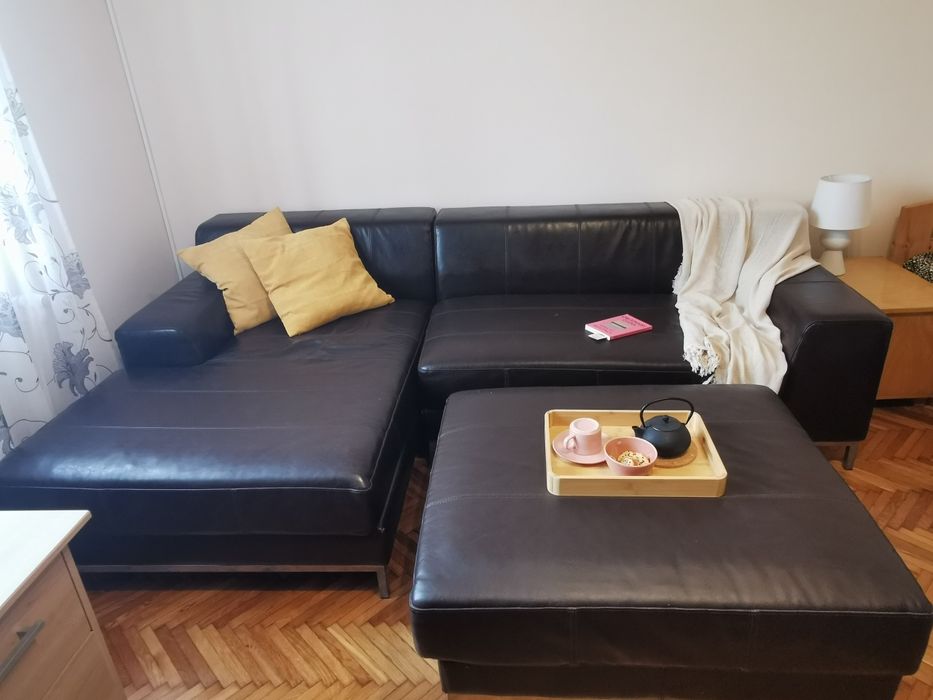 Coltar-canapea IKEA KRAMFORS piele naturala