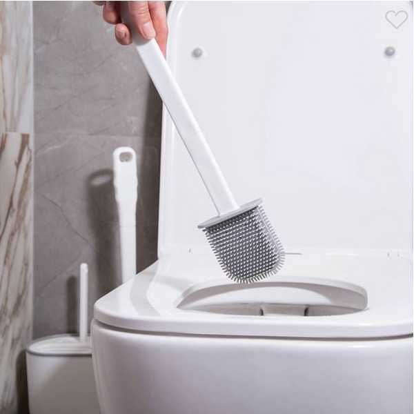 Комплект четки за тоалетна чиния Mercado Trade, Пластмаса, Бял