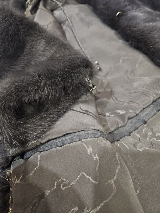 Голубая норковая шуба