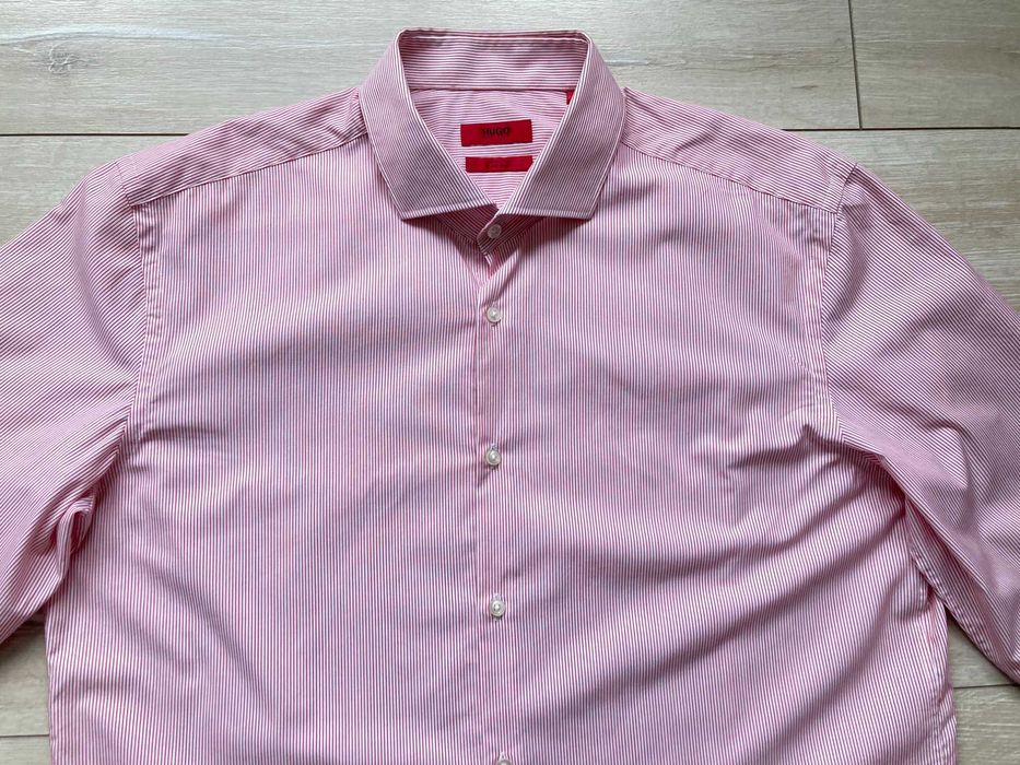 Hugo Boss Slim Fit Easy Iron Kason мъжка елегантна риза размер 44