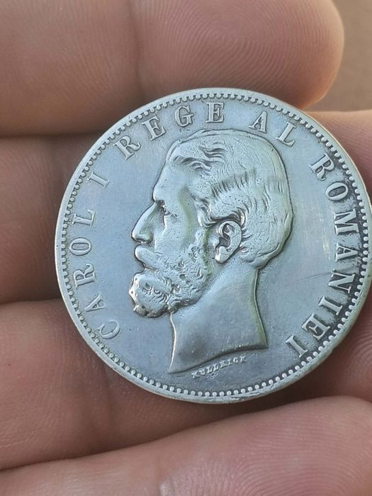 Lot 2 monede de 5 lei 1885 plus una din aur rara plus un ceas aur