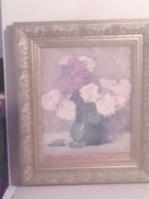 tablou inramat ,, trandafiri ,, 75 x 65 cm