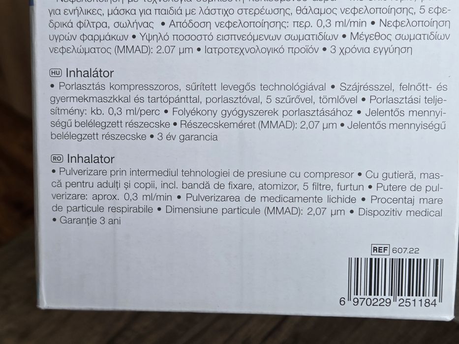 Aparat aerosoli, inhalator Sanitas