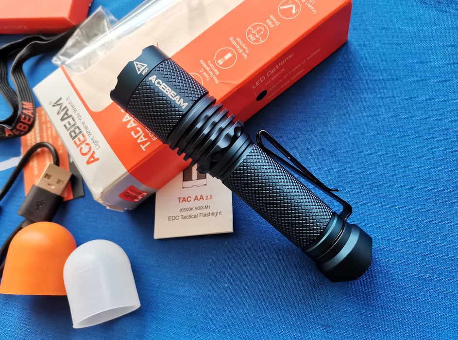 НОВА ЦЕНА EDC фенерче Acebeam TAC AA 2.0