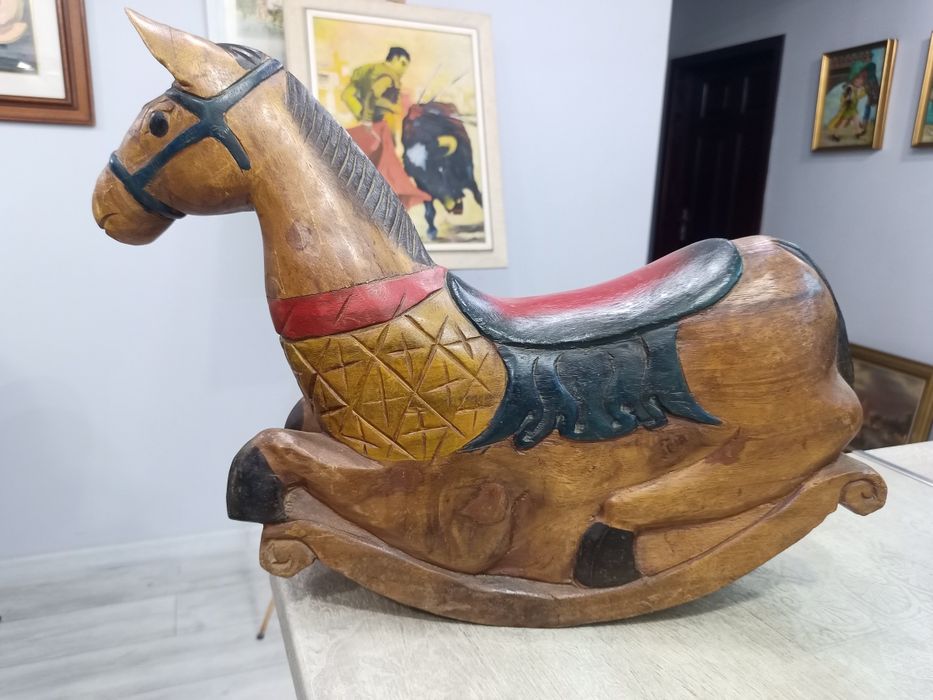 Голямо декоративно конче от МАСИВНО ДЪРВО (Ръчна дърворезба) – Vintage / Бохо акцент