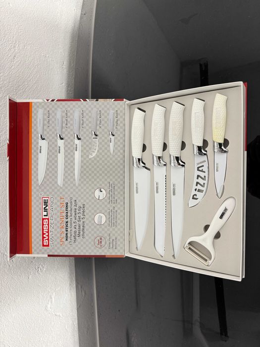Комплект ножове Swiss Line Switzerland – 5 броя + белачка
