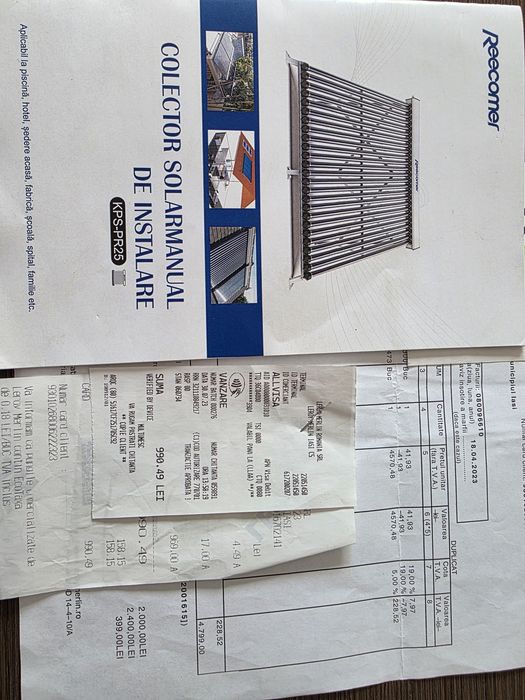 Kit colector solar cu 25 de tuburi vidate + automatizare + vas de expansiune