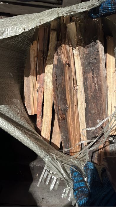 Дрова  в  мешках