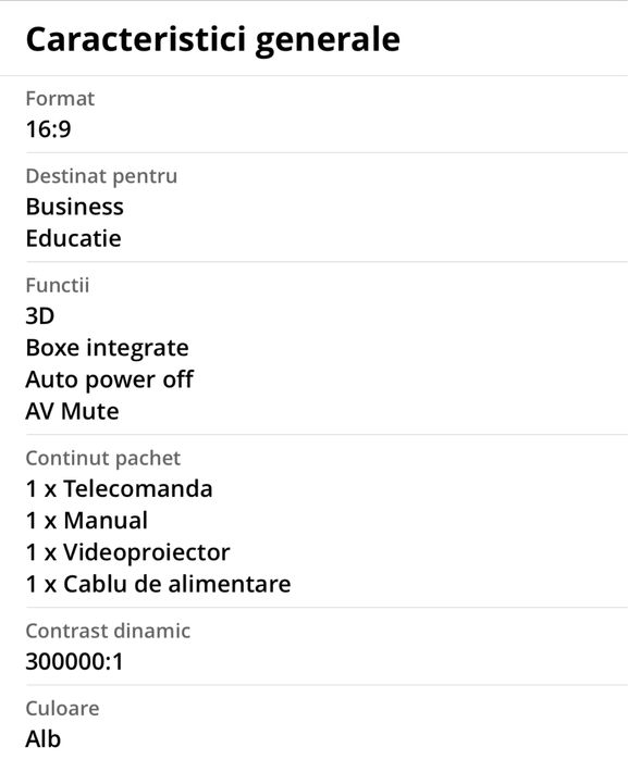 Videoproiector Laser Optoma ZH403, Business, FullHD,  4000 lumeni