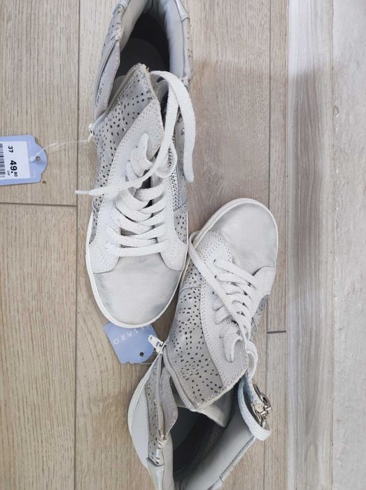 Дамски черни боти Рикер Rieker, размер 37 и боти с пайети