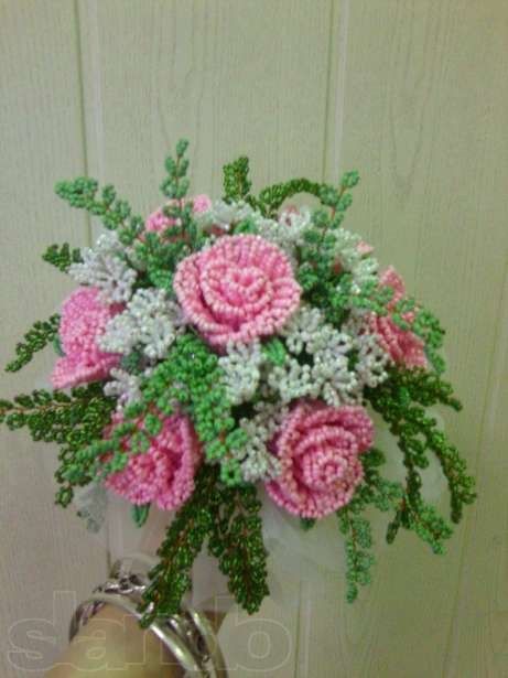 Свадебные букеты из бисера