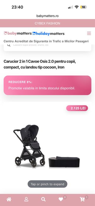 Carucior copii 2 in 1
