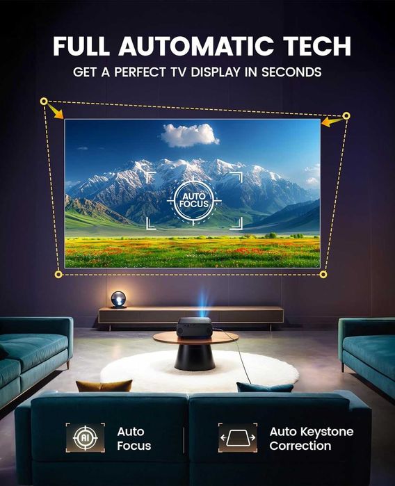 Проектор WiMiUS P62 WiFi 6 Full HD 1080P 4K