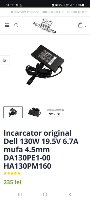 Incarcator original Dell 130W