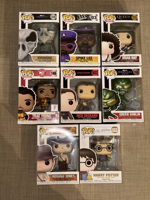 Funko POP - Spider Man / Harry Potter / Indiana Jones / Blade Runner / Queen / NBA / Moonknight