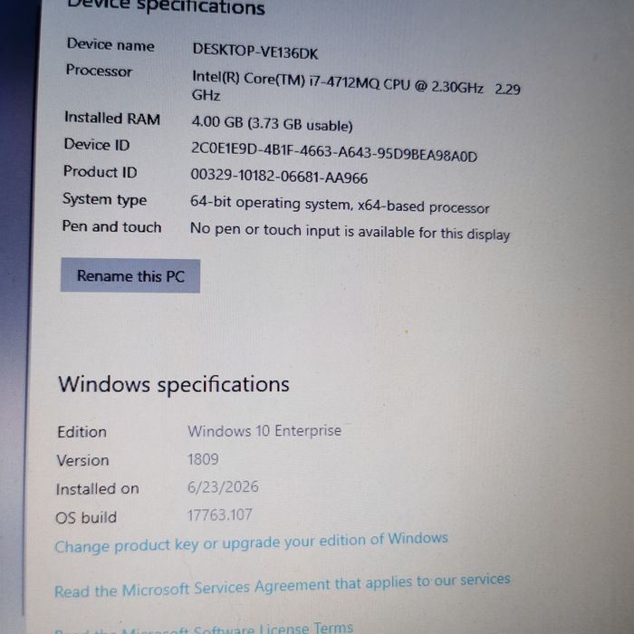 Laptop Lenovo ThinkPad